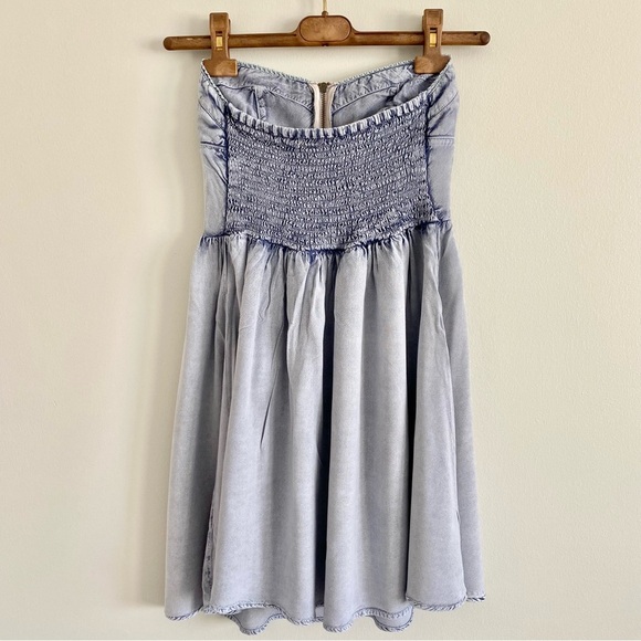 Material Girl Strapless Chambray Dress Size Small - Picture 3 of 4